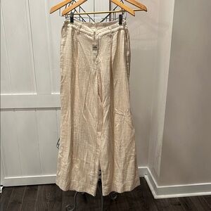 NWT Aerie Cream Wide-Leg Pants